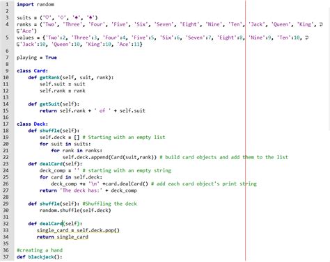python blackjack program.